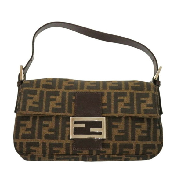 FENDI Brown Zucca Shoulder Bag - Picture 1 of 9